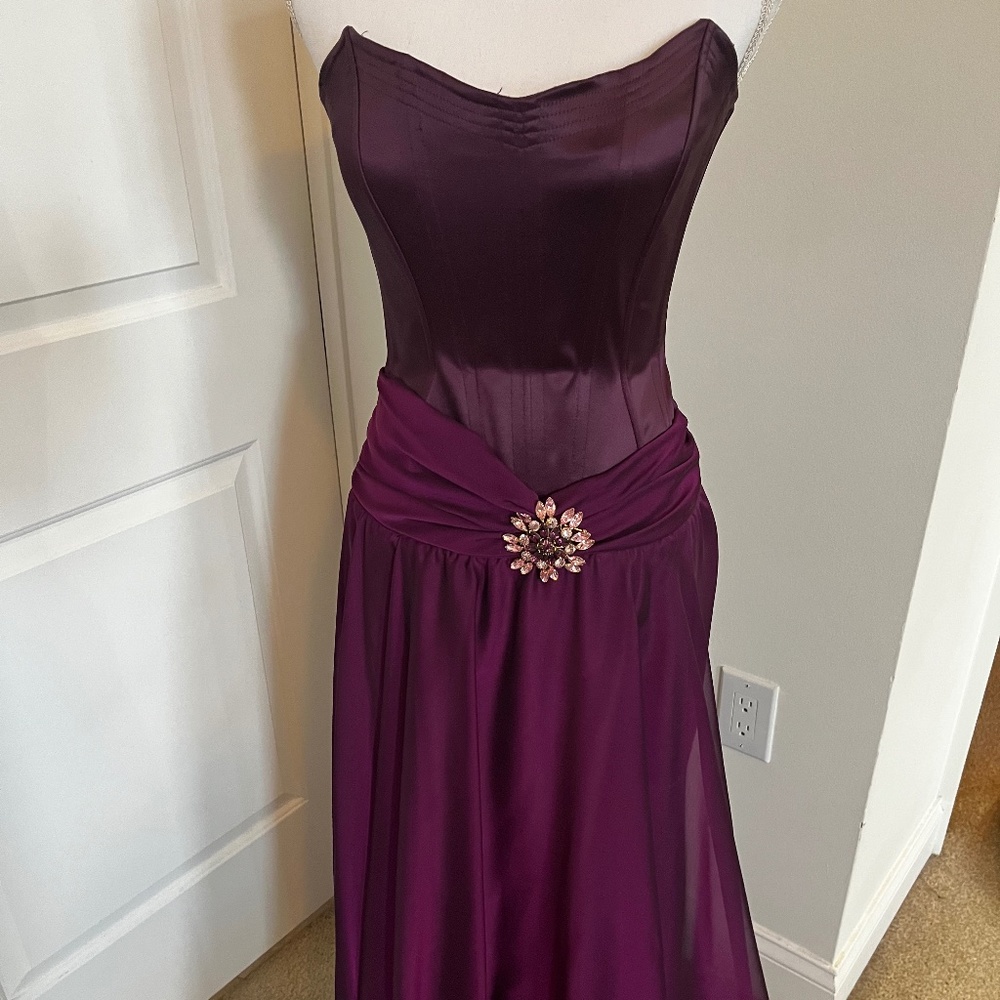 Juan Carlos Pinera Violet Corset Gown - M